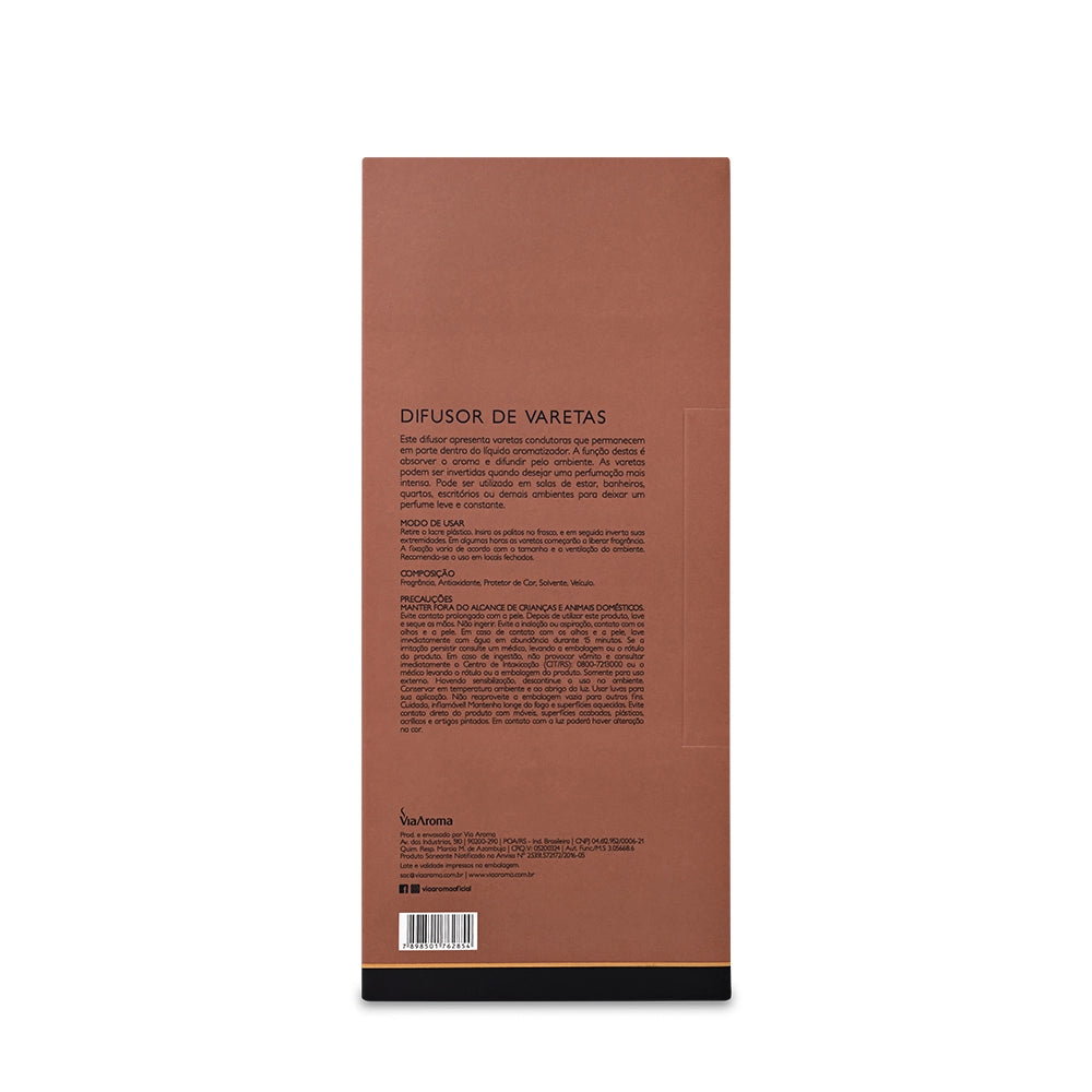 Difusor de Varetas Black Vanilla Via Aroma - 200ml