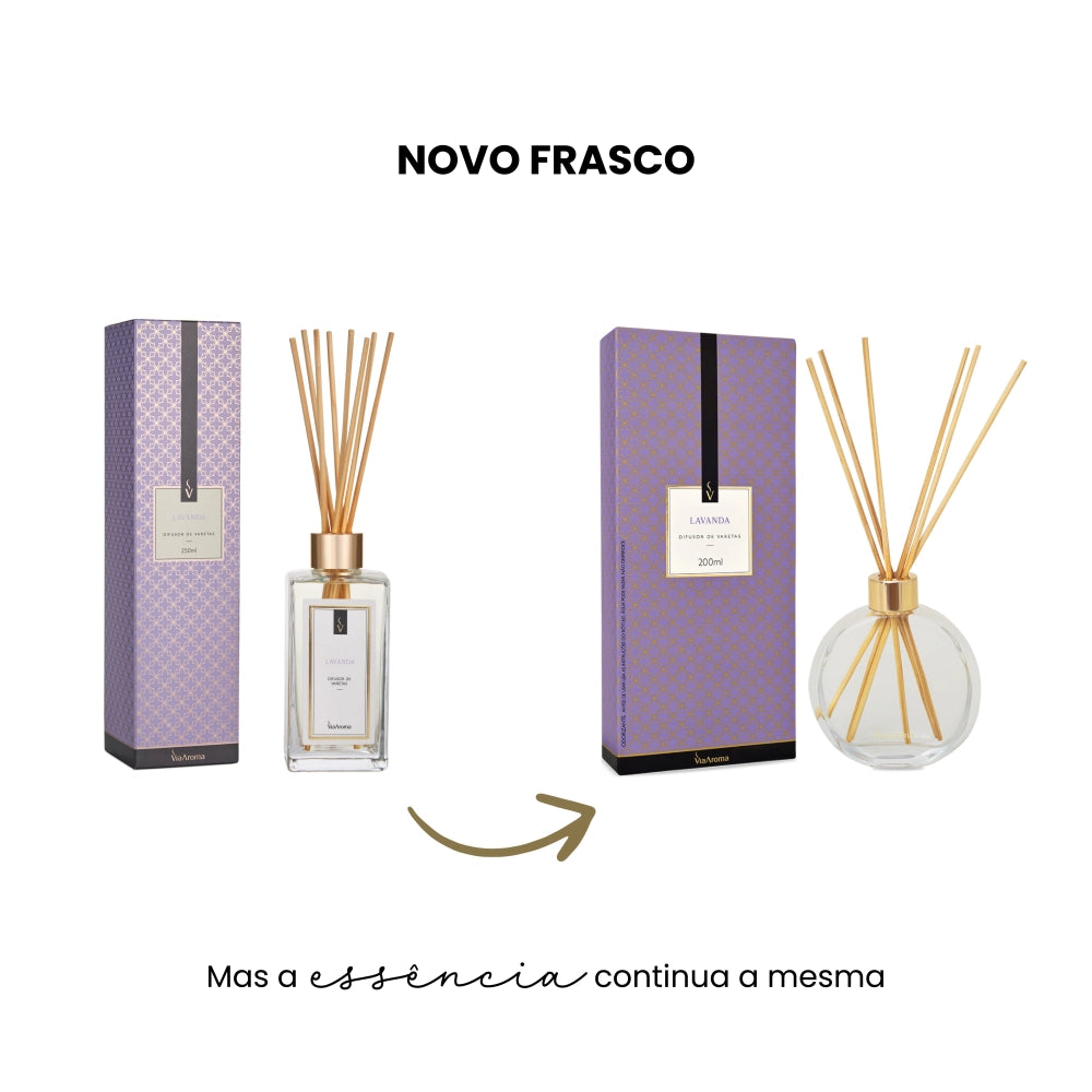 Difusor de Varetas Lavanda Via Aroma - 200ml