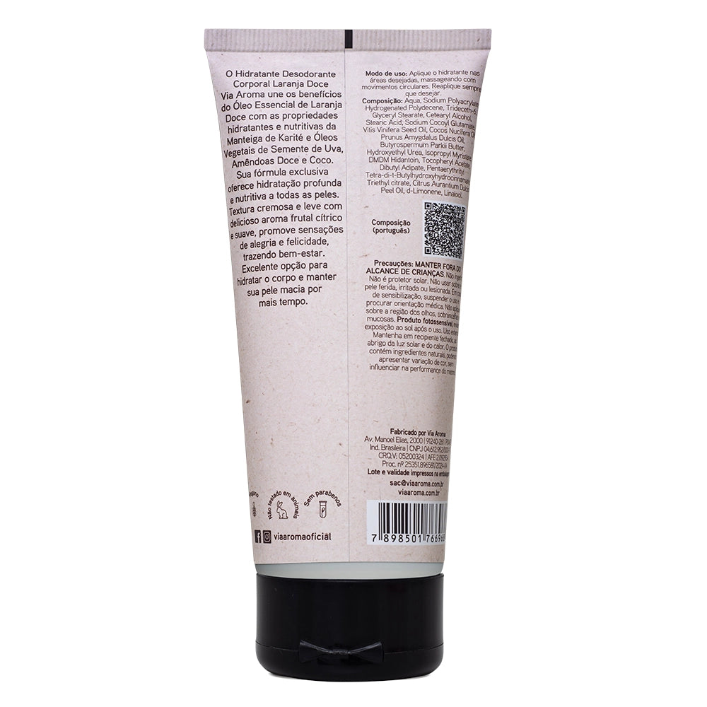 Hidratante Corporal Laranja Doce Aromatherapy Via Aroma - 200g