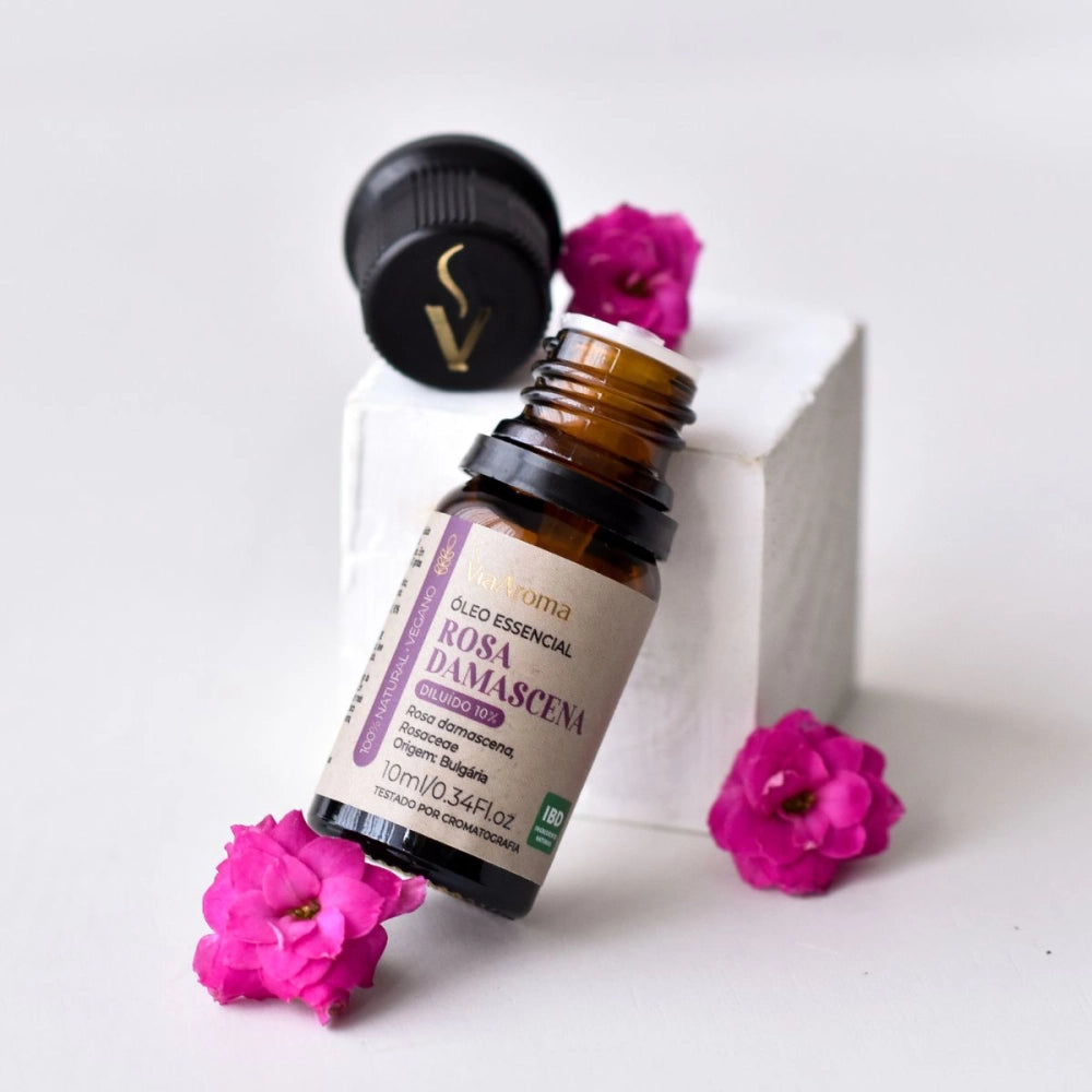 Óleo Essencial Rosa Damascena DILUÍDO 10% Via Aroma - 10ml
