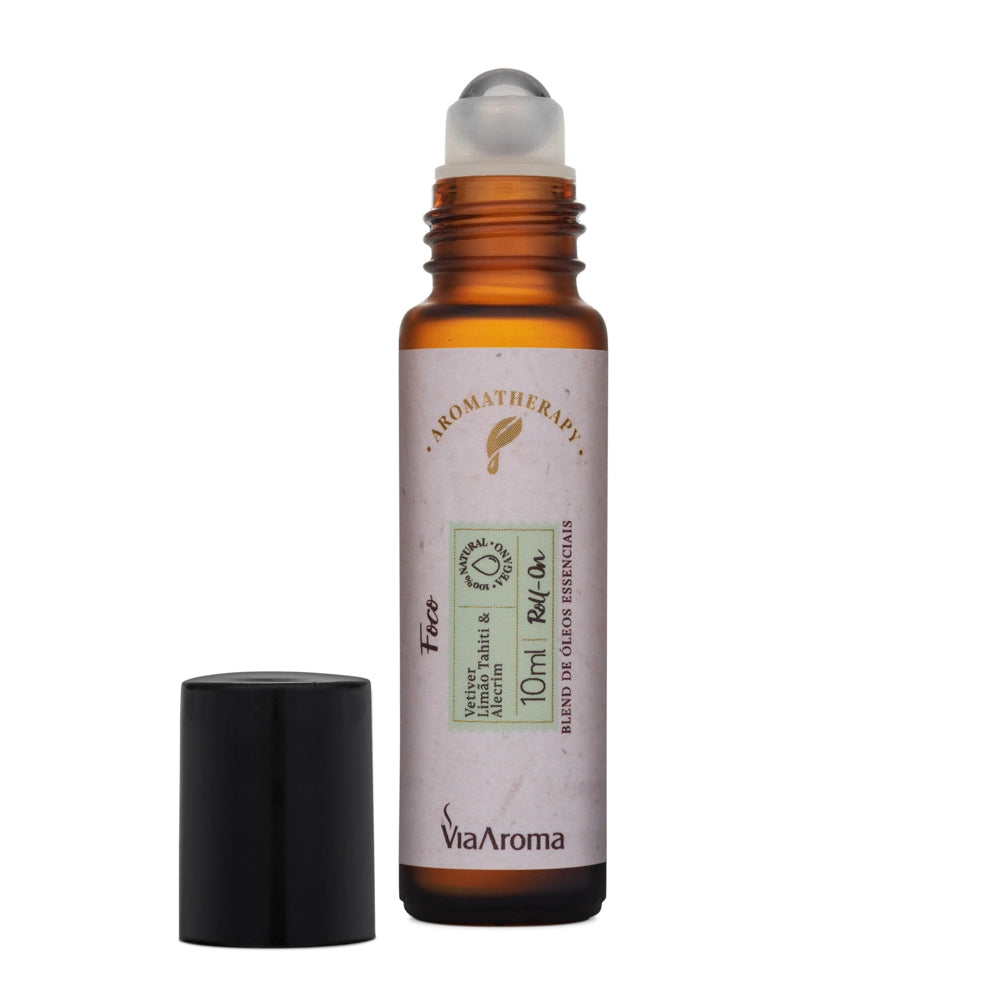 Roll-On Blend Óleos Essenciais Foco Via Aroma - 10ml