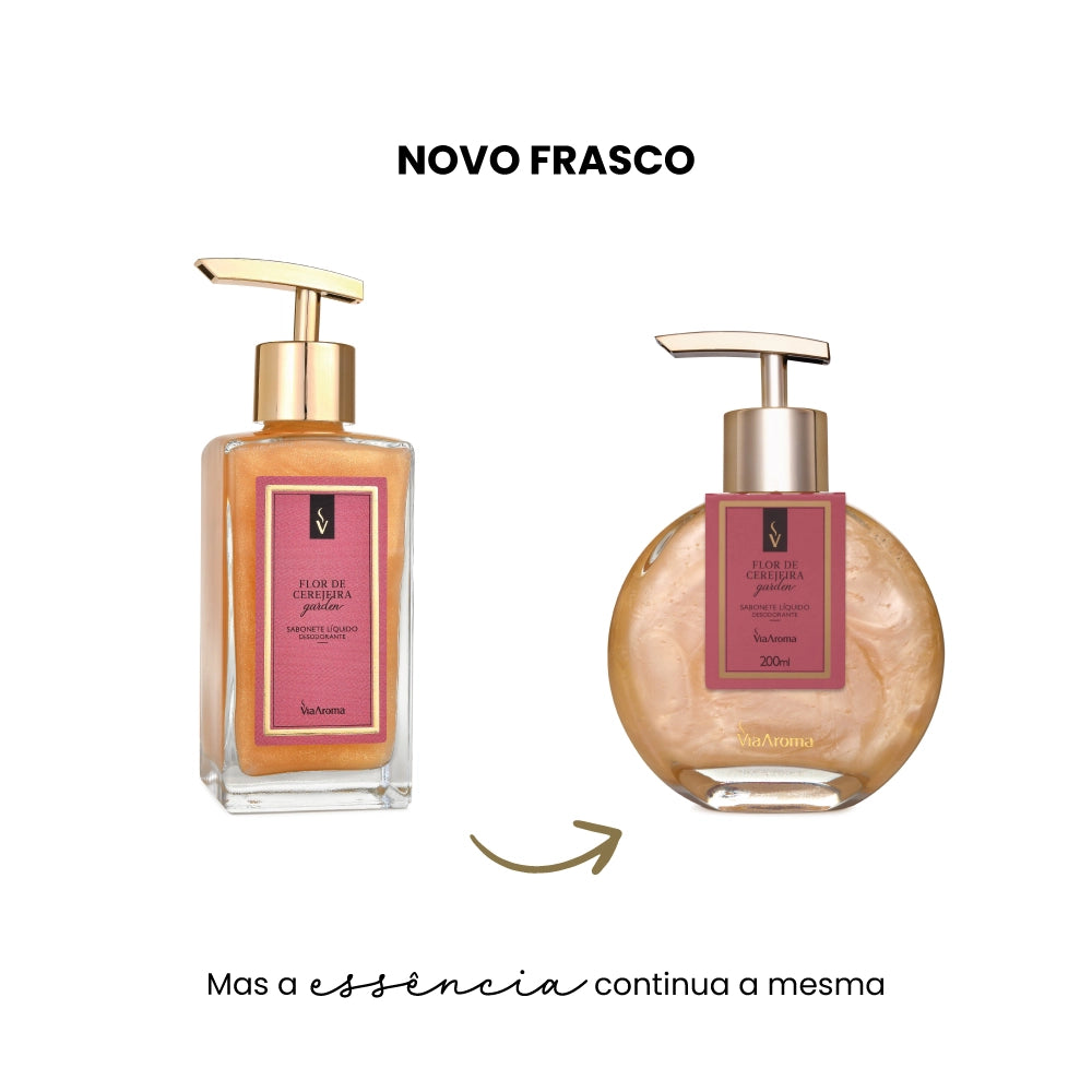 Sabonete Líquido Desodorante Flor de Cerejeira Via Aroma - 200ml