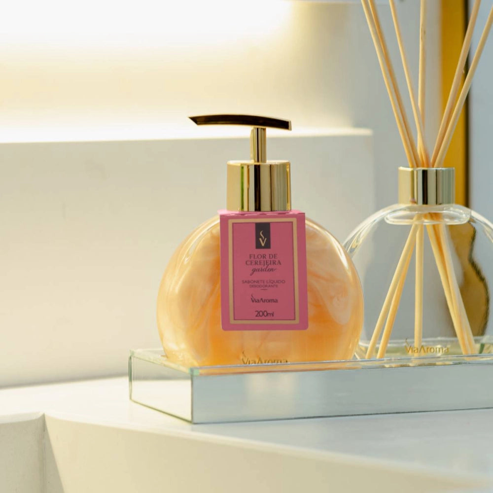 Sabonete Líquido Desodorante Flor de Cerejeira Via Aroma - 200ml