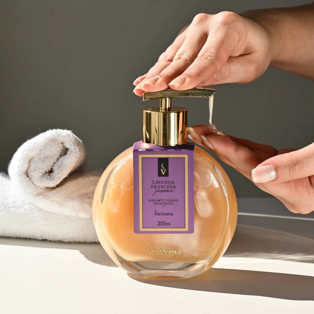 Sabonete Líquido Desodorante Lavanda Francesa Via Aroma - 200ml