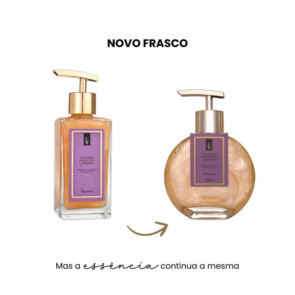 Sabonete Líquido Desodorante Lavanda Francesa Via Aroma - 200ml
