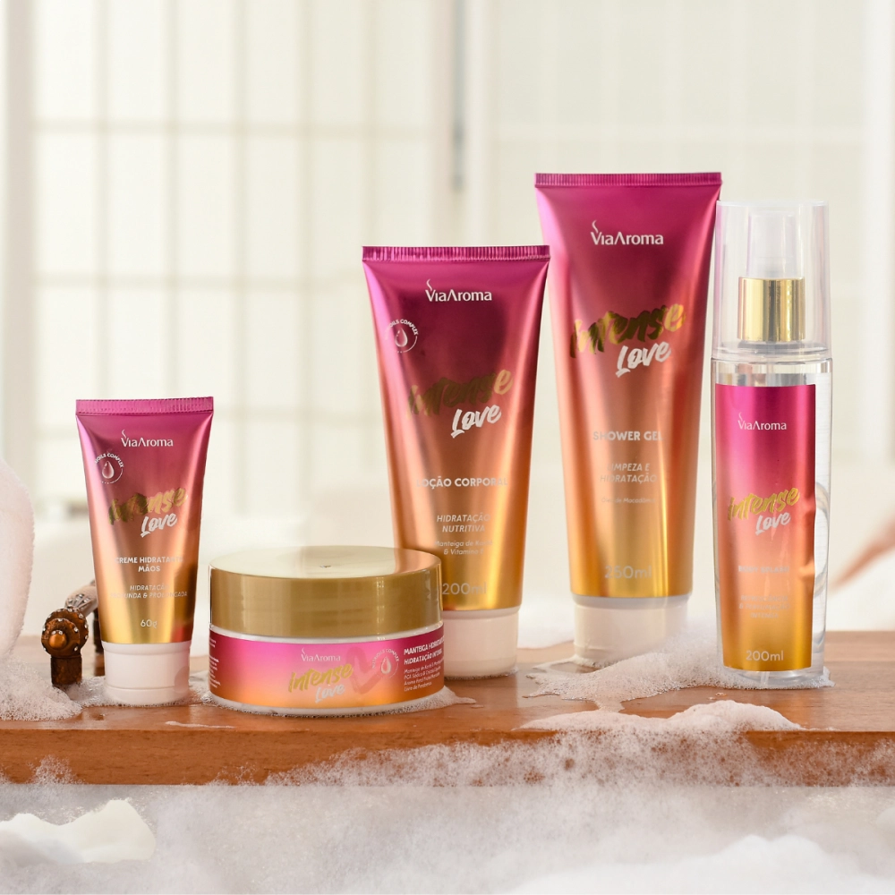 Shower Gel Desodorante Intense Love Via Aroma - 250ml