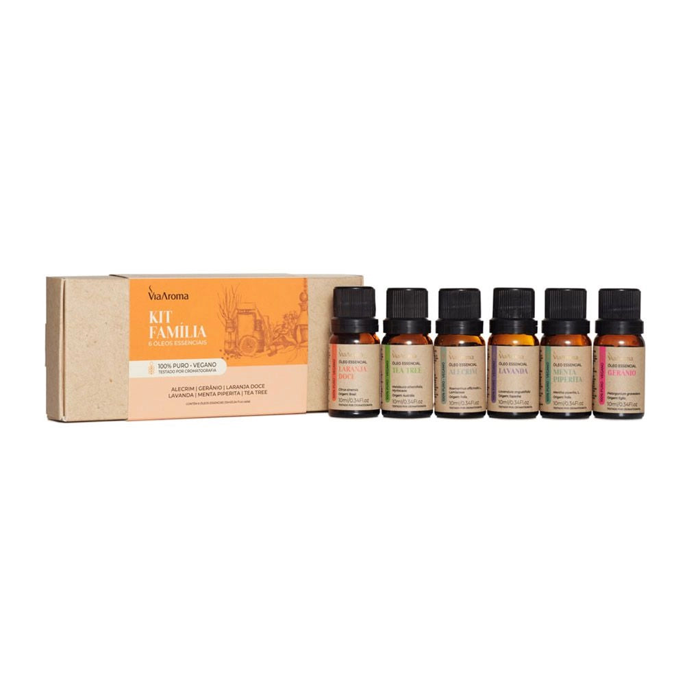 Kit Óleos Essenciais Família Via Aroma - 6 unidades