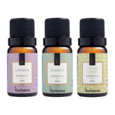 Kit 3 Essências Via Aroma - Bamboo, Capim Limão, Lavanda