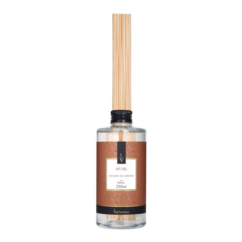 Refil Difusor de Varetas Musk Via Aroma - 250ml
