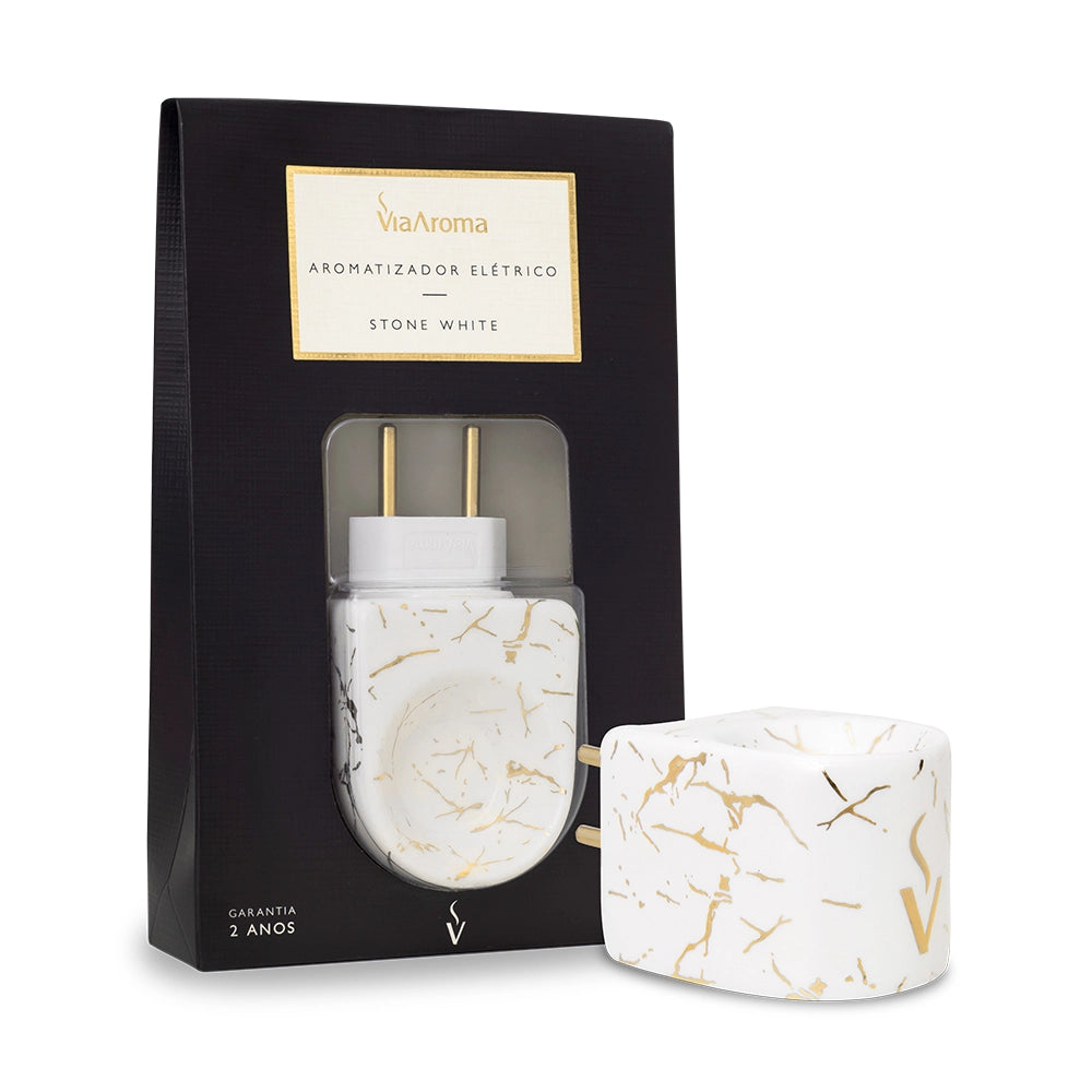 Aromatizador Elétrico Stone White Via Aroma