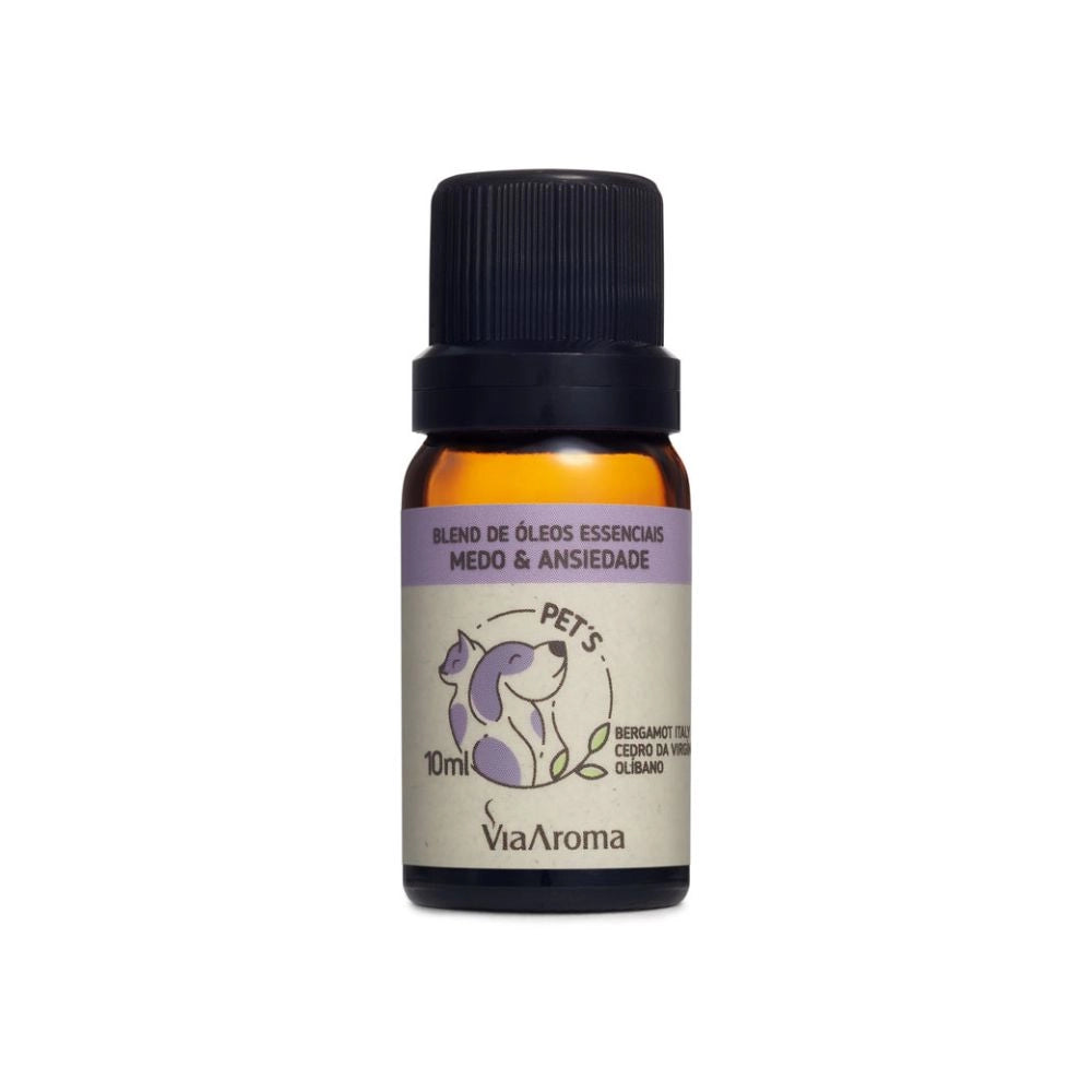 Blend de Óleos Essenciais Pets Medo e Ansiedade Via Aroma - 10ml