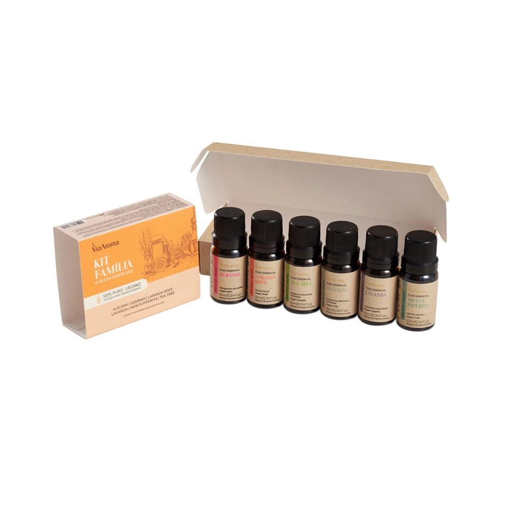 Kit Óleos Essenciais Família Via Aroma - 6 unidades