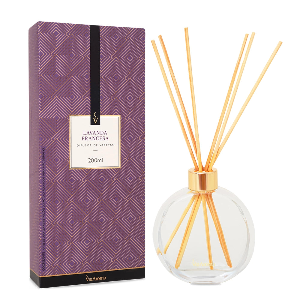 Difusor de Varetas Lavanda Francesa Via Aroma - 200ml