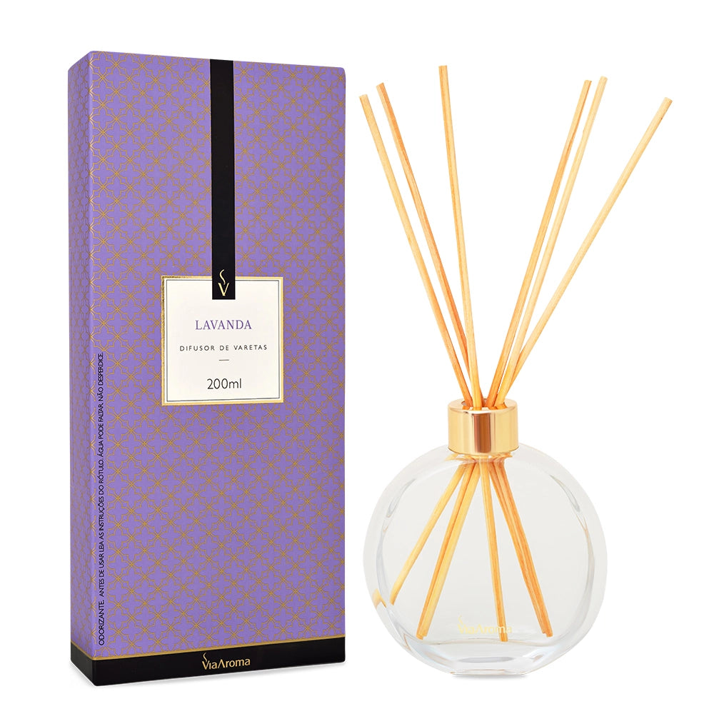 Difusor de Varetas Lavanda Via Aroma - 200ml