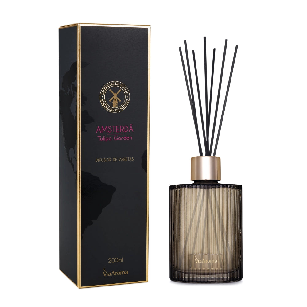 Difusor de Varetas Amsterdã Linha Mundo Via Aroma - 200ml