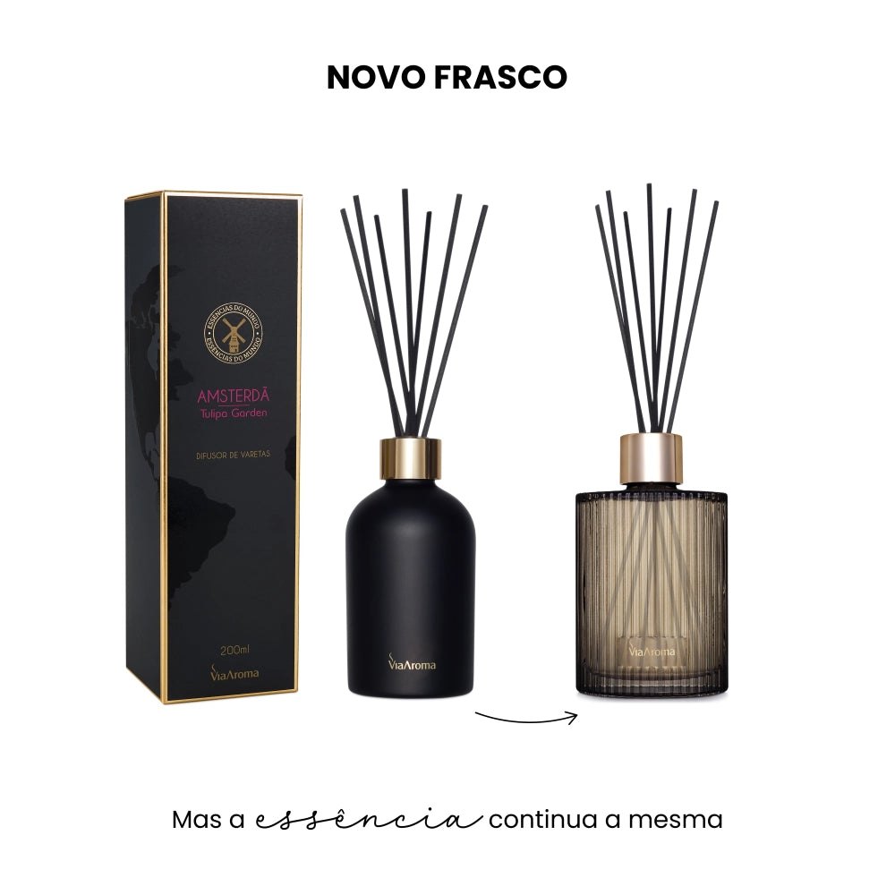 Difusor de Varetas Amsterdã Linha Mundo Via Aroma - 200ml