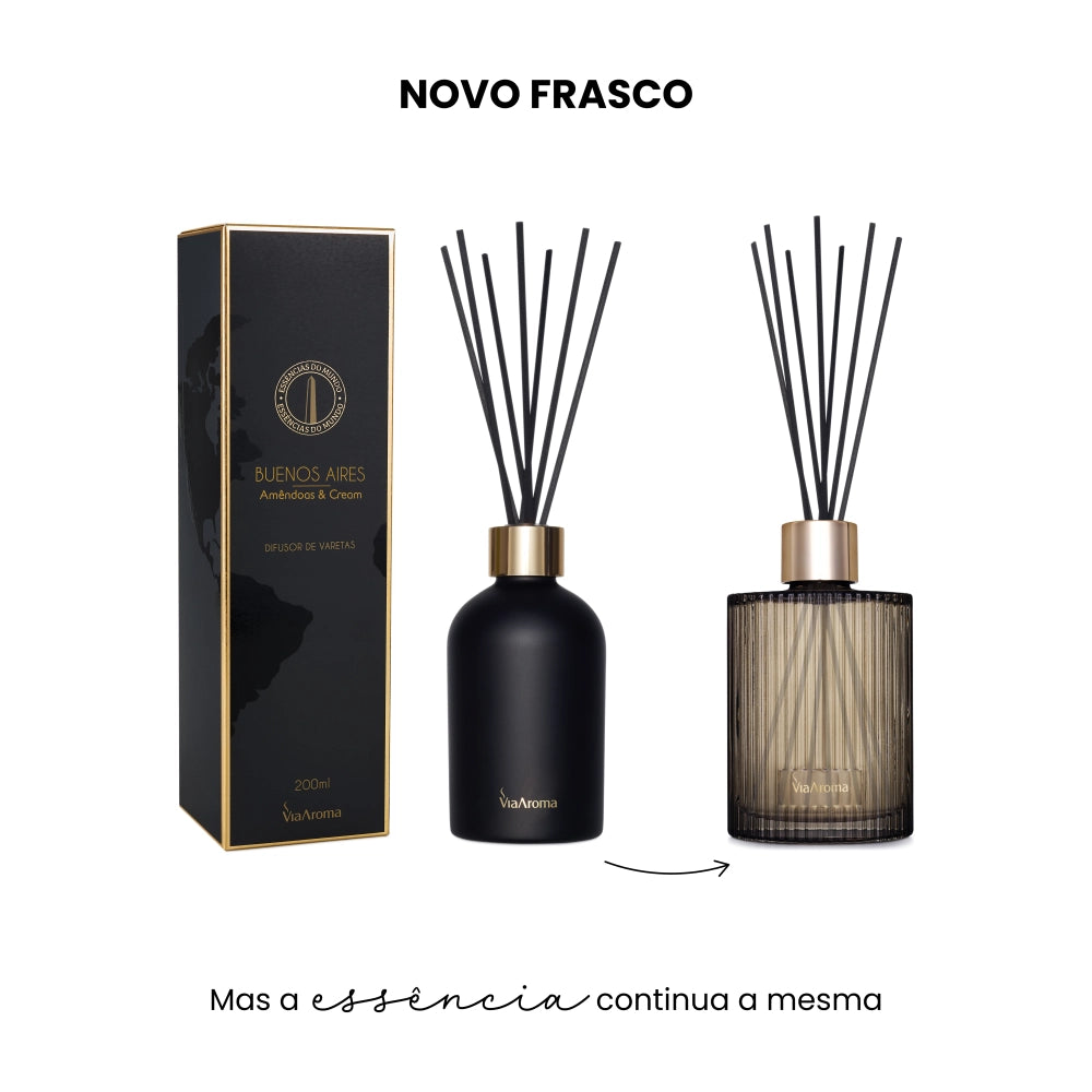 Difusor de Varetas Buenos Aires Linha Mundo Via Aroma - 200ml
