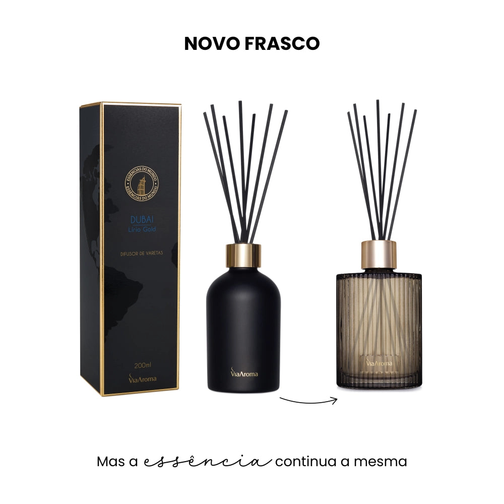Difusor de Varetas Dubai Linha Mundo Via Aroma - 200ml