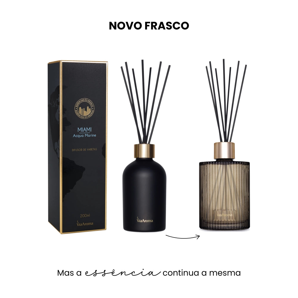 Difusor de Varetas Miami Linha Mundo Via Aroma - 200ml