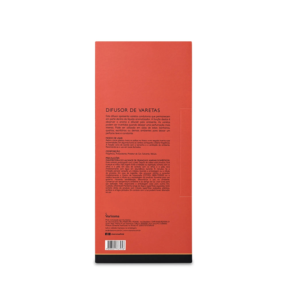 Difusor de Varetas Maçã com Canela Via Aroma - 200ml