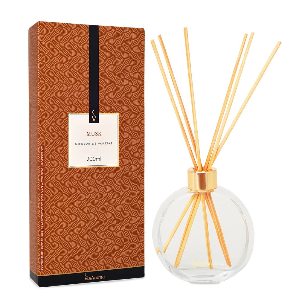 Difusor de Varetas Musk Via Aroma - 200ml