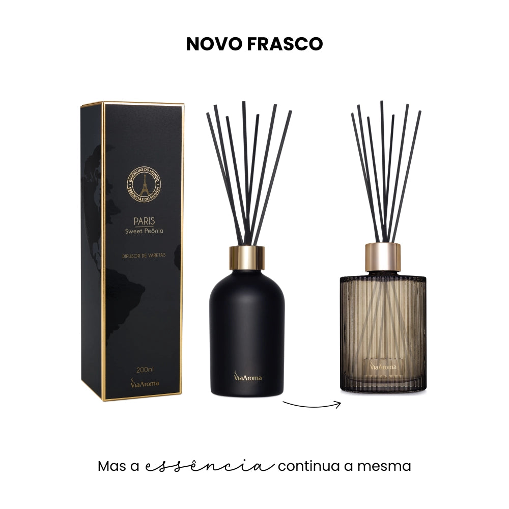Difusor de Varetas Paris Linha Mundo Via Aroma - 200ml