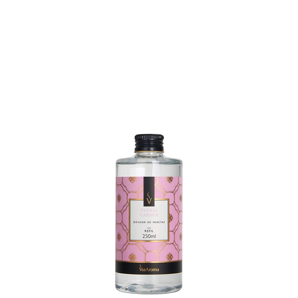 Refil Difusor de Varetas Peônia Garden Via Aroma - 250ml
