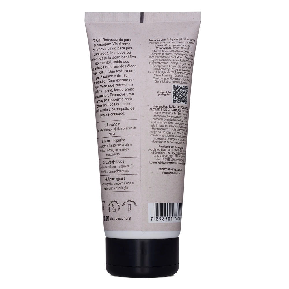 Gel Refrescante para Massagem Spa dos Pés Aromatherapy Via Aroma - 200g
