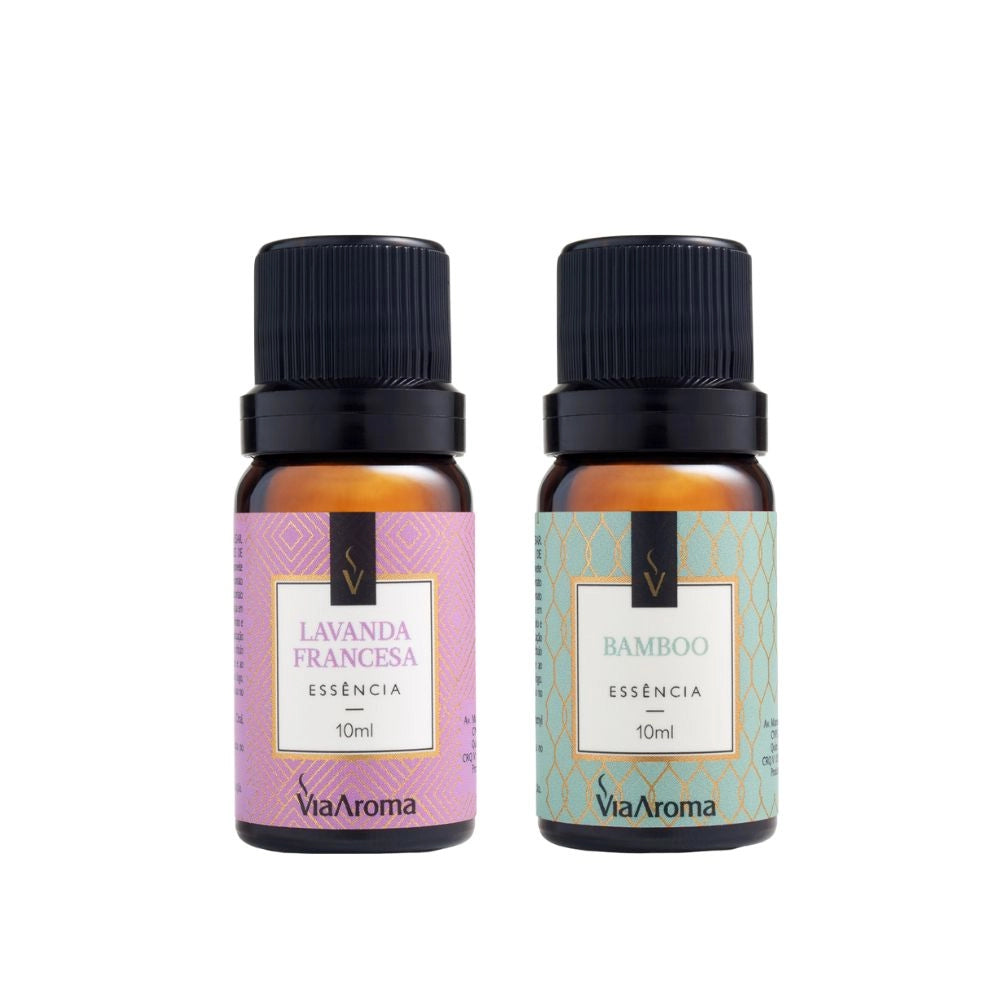Kit 2 Essências Via Aroma - Bamboo e Lavanda Francesa
