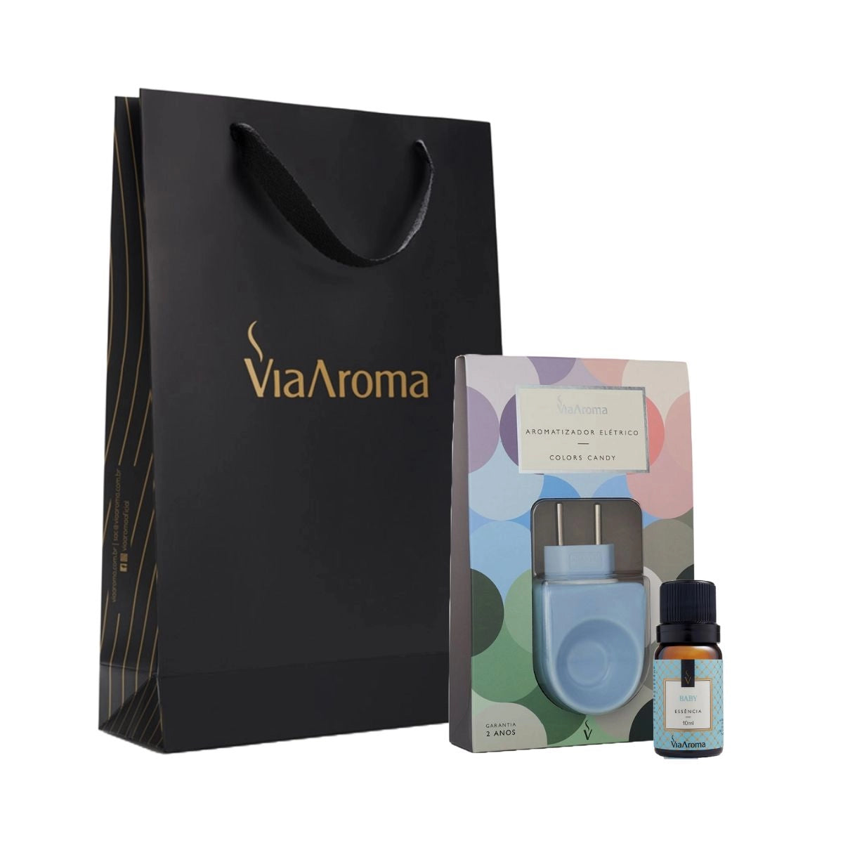 Kit Aromatizador Colors mais Essência Baby Via Aroma
