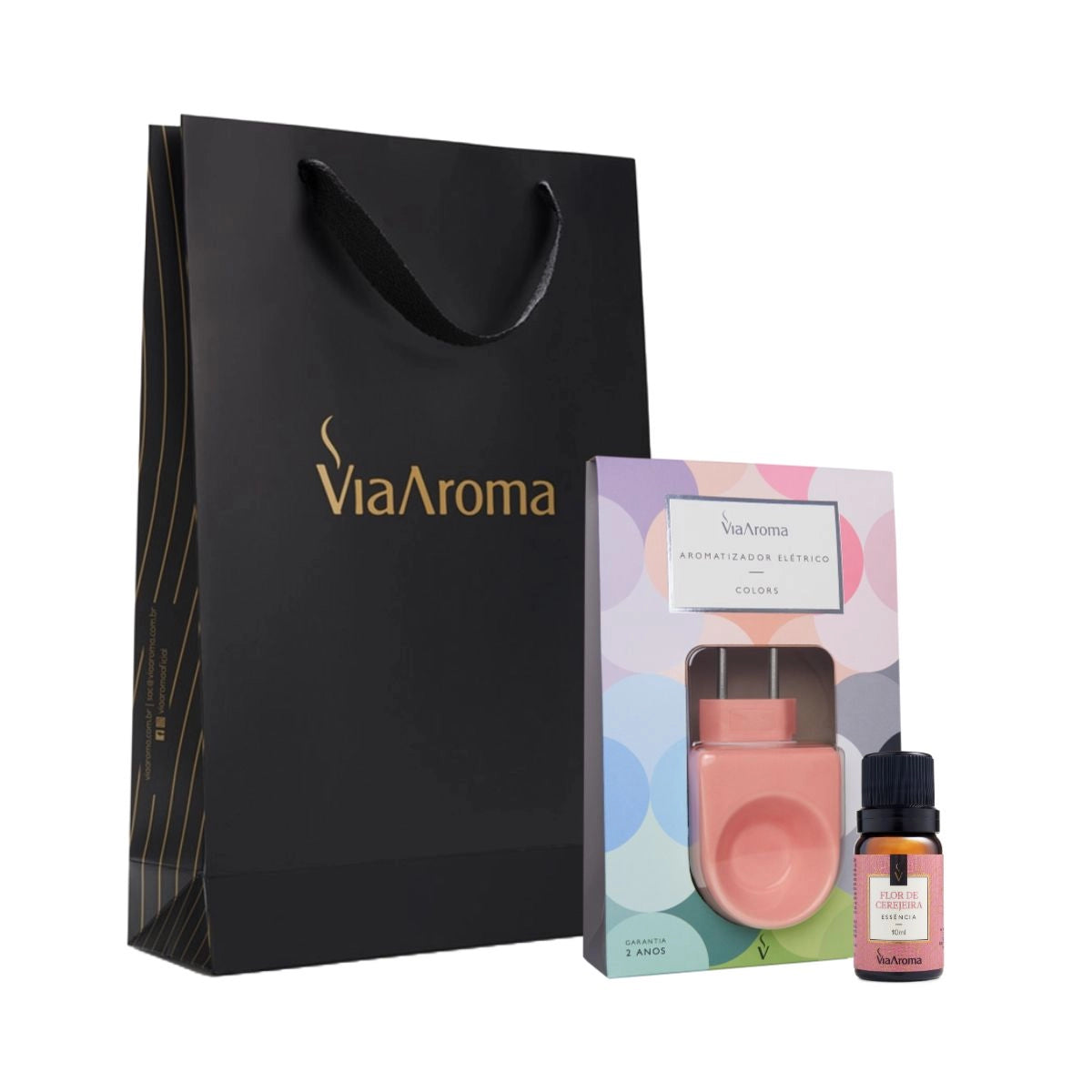 Kit Aromatizador Colors mais Essência Flor de Cerejeira Via Aroma