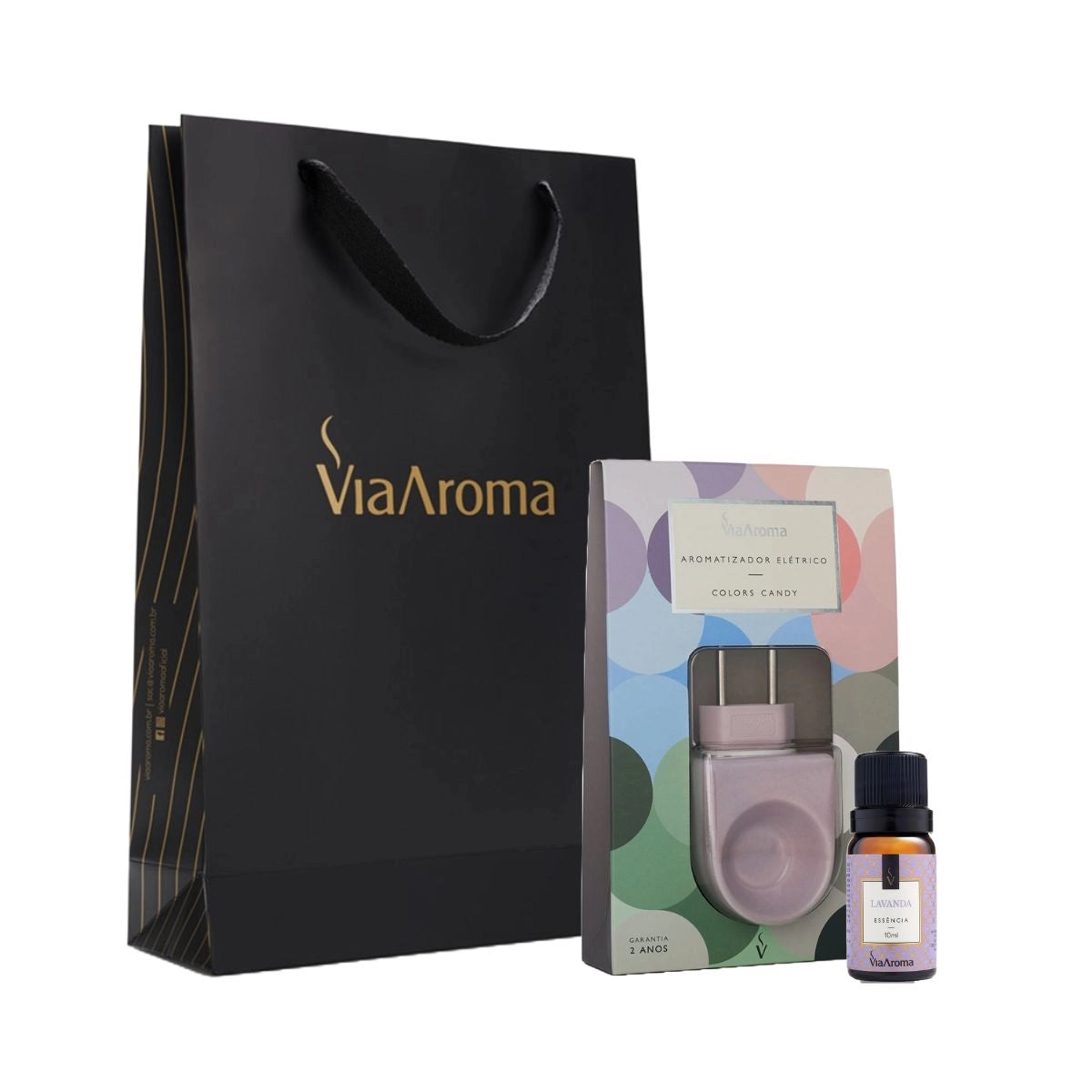 Kit Aromatizador Colors mais Essência Lavanda Via Aroma