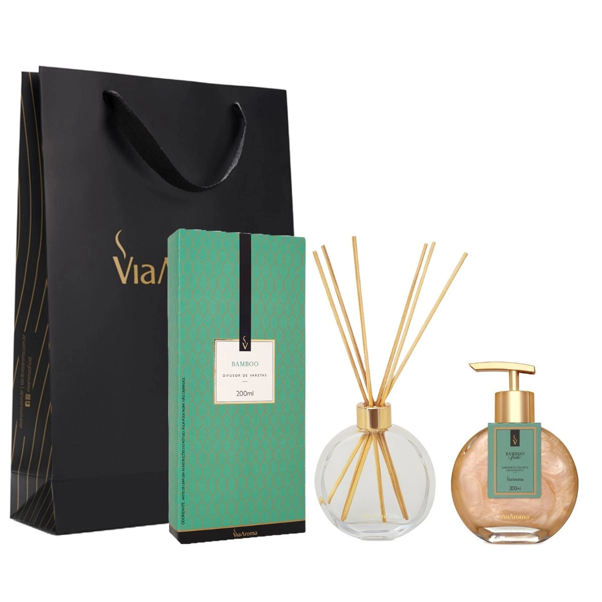 Kit Lavabo Bamboo Via Aroma