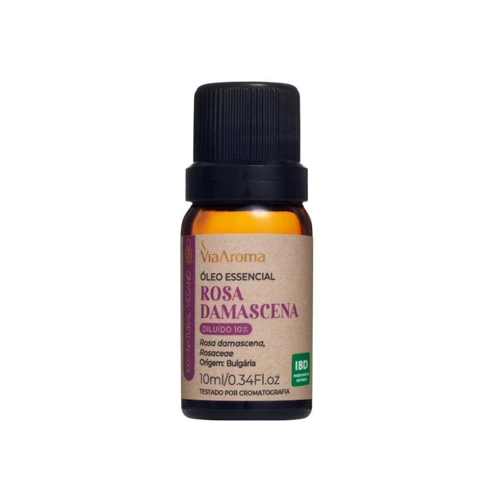 Óleo Essencial Rosa Damascena DILUÍDO 10% Via Aroma - 10ml