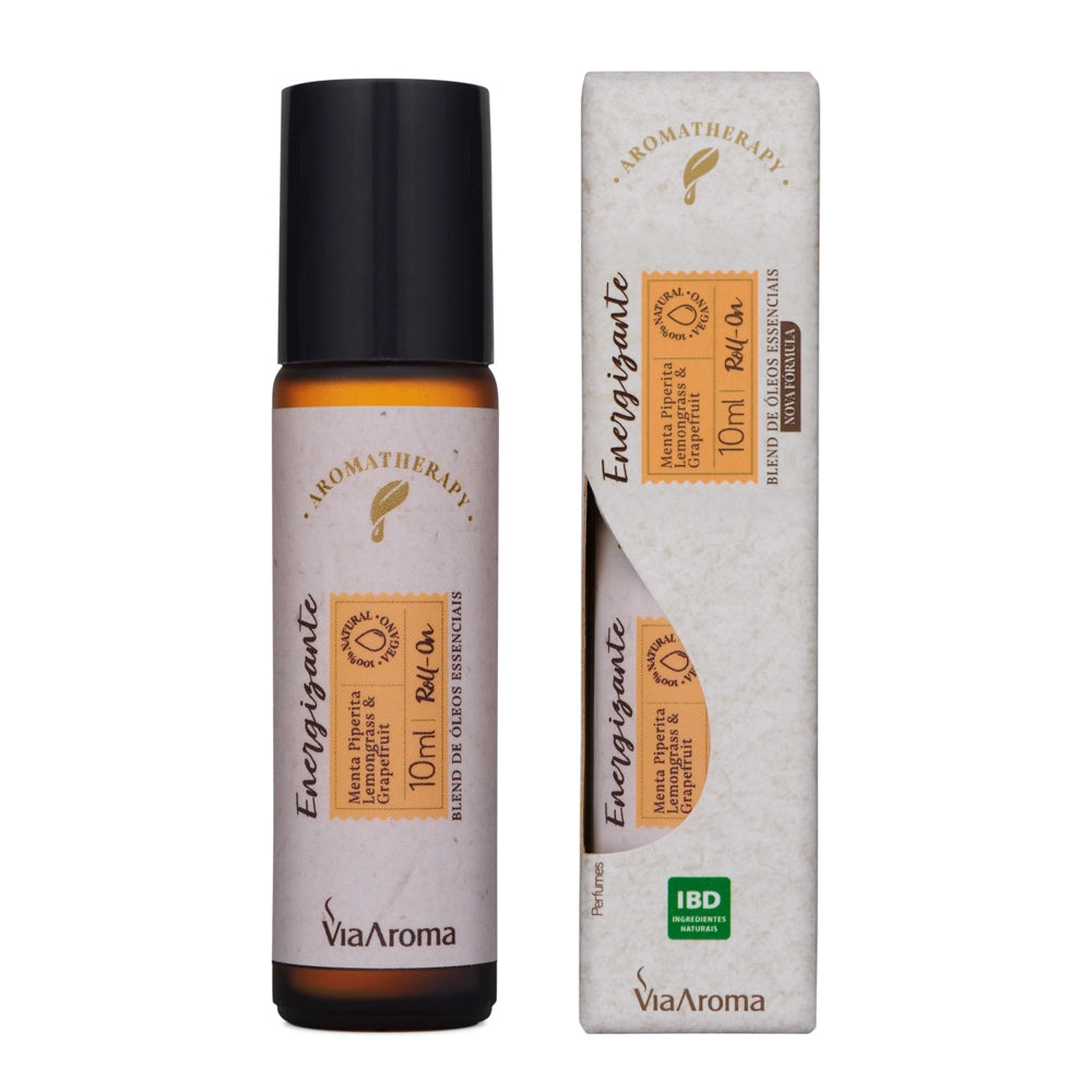 Roll-On Blend Óleos Essenciais Energizante Via Aroma - 10ml