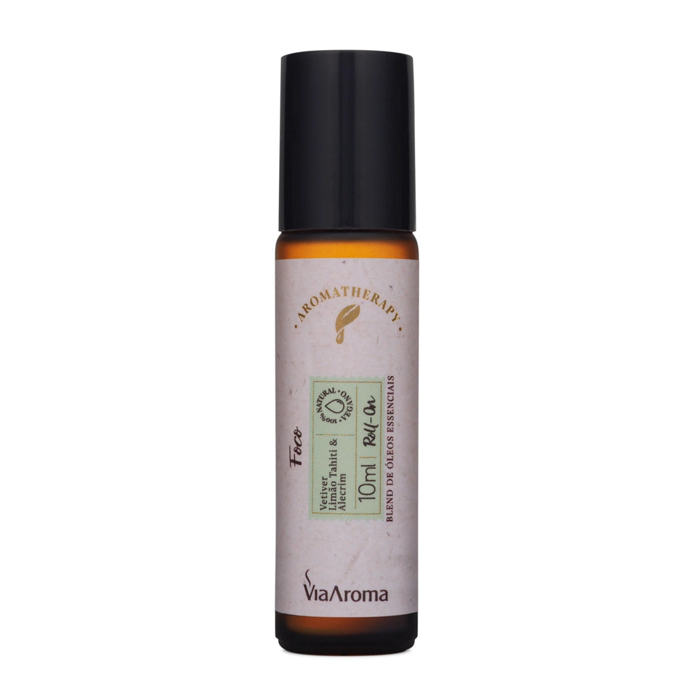 Roll-On Blend Óleos Essenciais Foco Via Aroma - 10ml