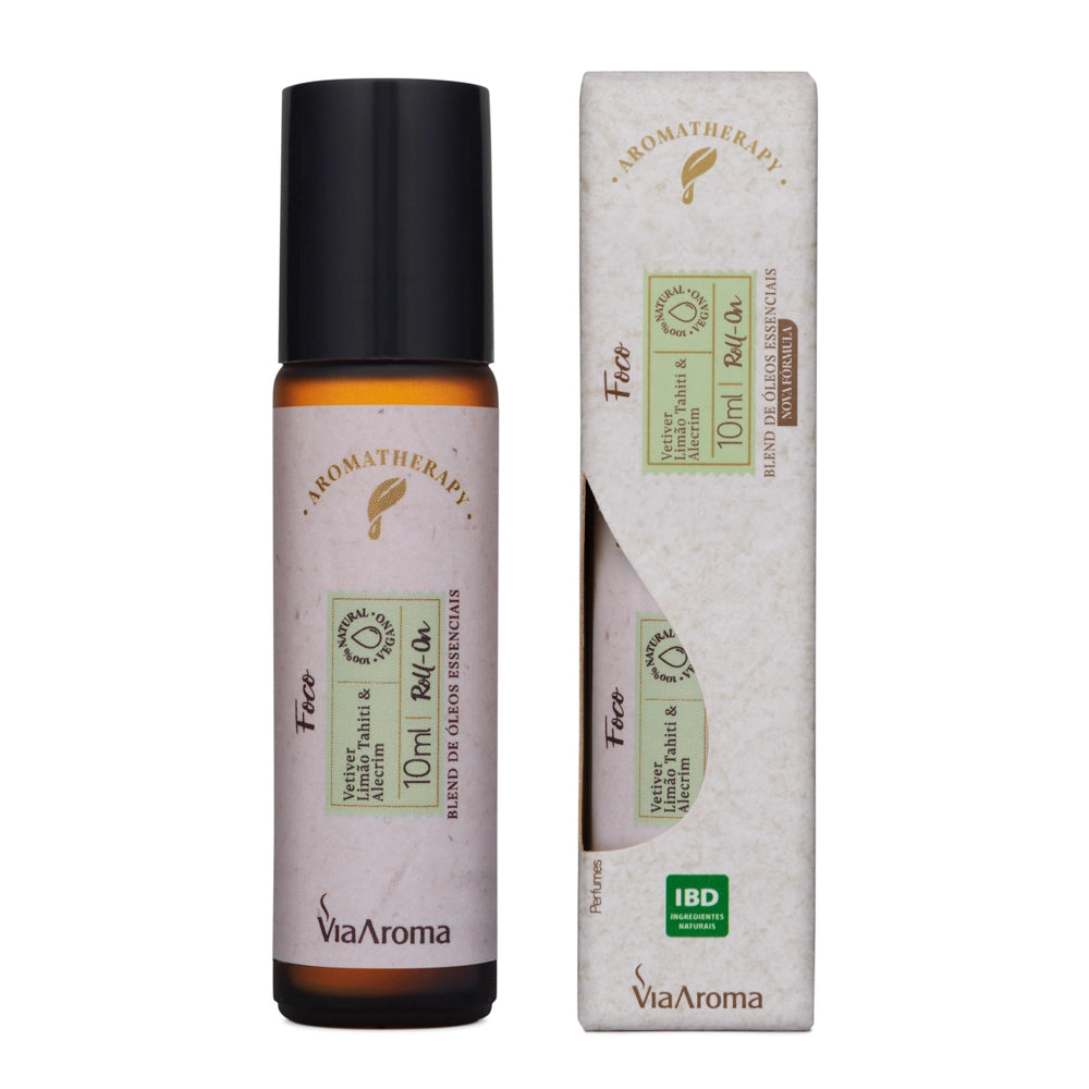 Roll-On Blend Óleos Essenciais Foco Via Aroma - 10ml