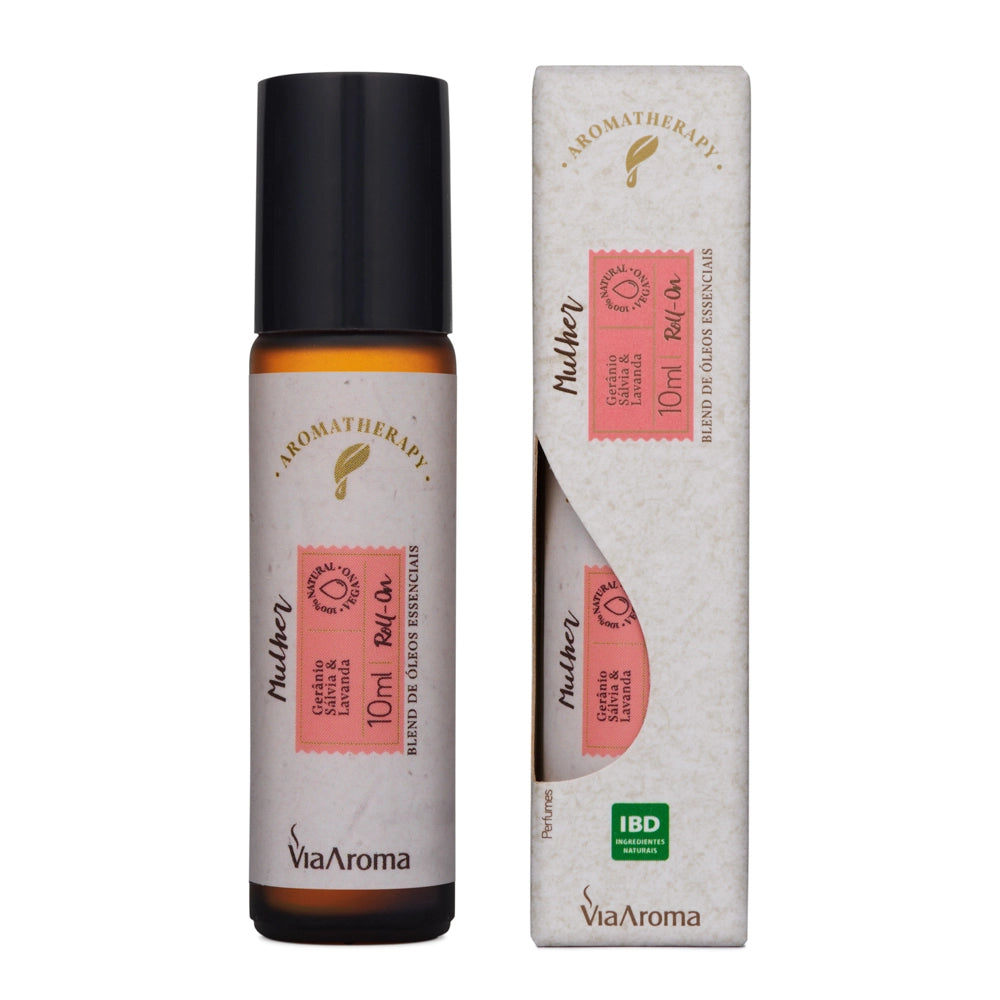 Roll-On Blend Óleos Essenciais Mulher Via Aroma - 10ml