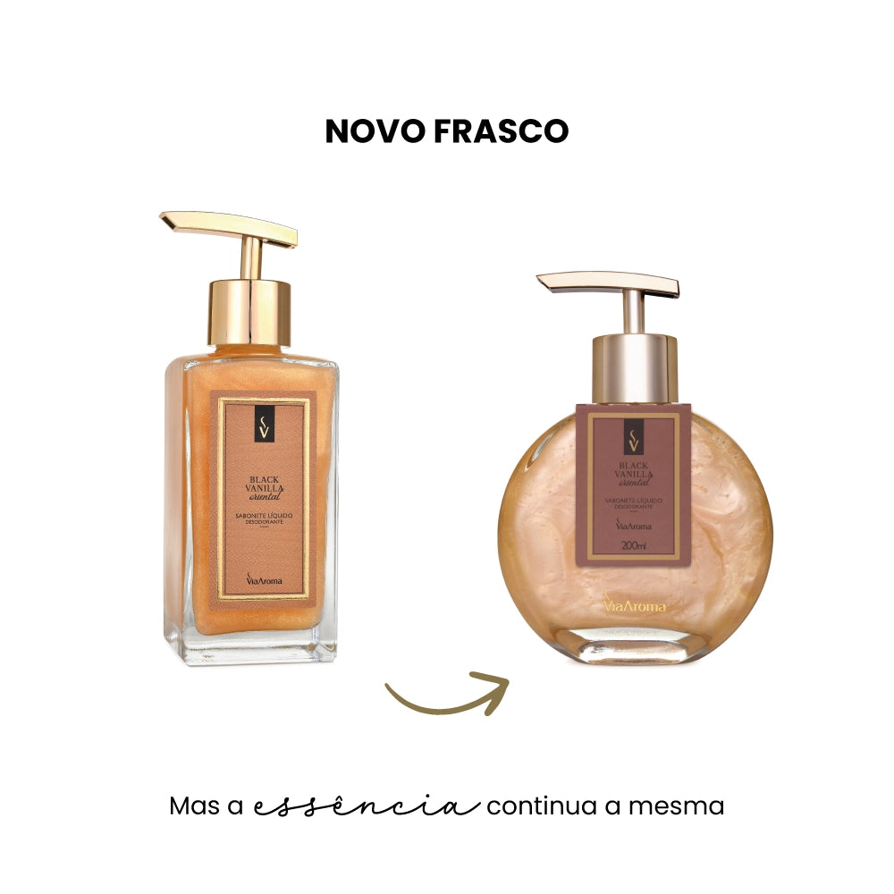Sabonete Líquido Desodorante Black Vanilla Via Aroma - 200ml