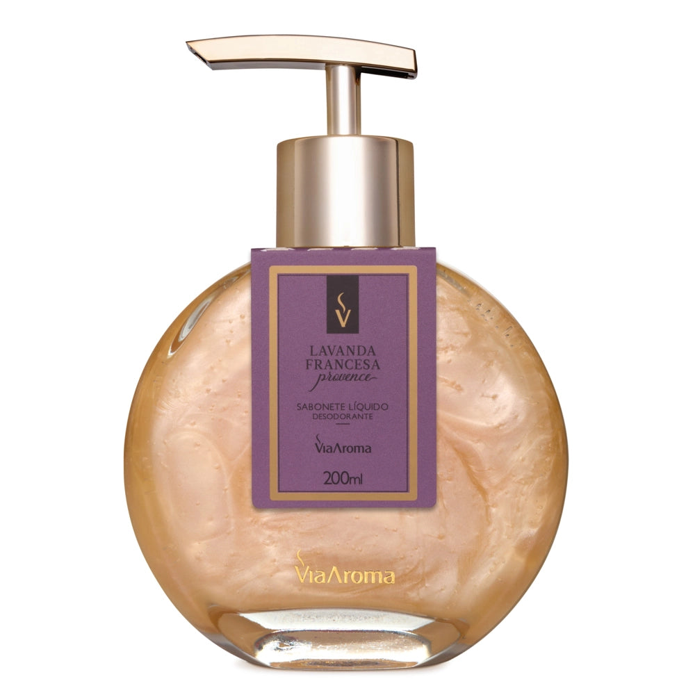 Sabonete Líquido Desodorante Lavanda Francesa Via Aroma - 200ml