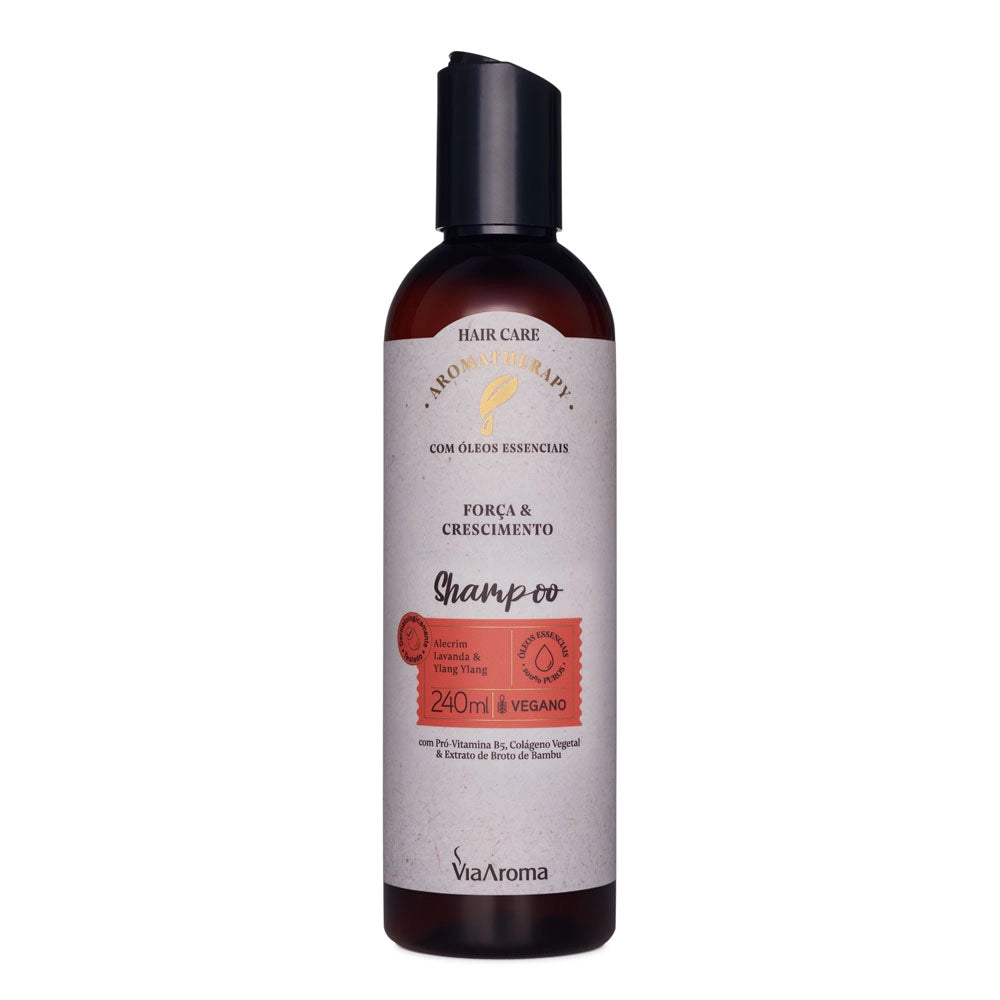 Shampoo Força e Crescimento Aromatherapy Via Aroma - 240ml