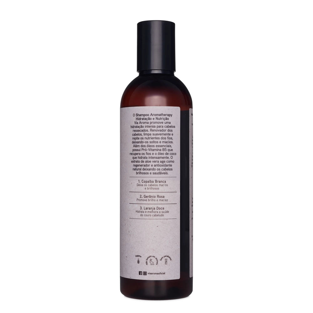Shampoo Hidratação e Nutrição Aromatherapy Via Aroma - 240ml