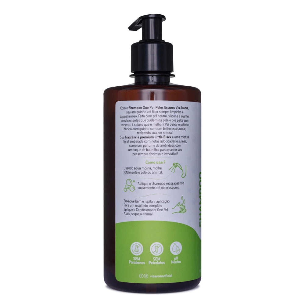Shampoo One Pet Pelos Escuros Via Aroma – 500 ml