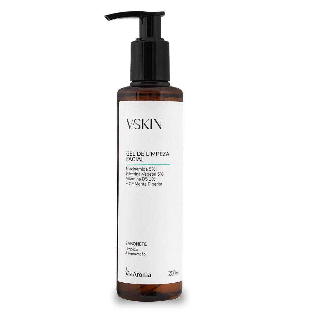 V.Skin Sabonete Gel De Limpeza Facial Via Aroma - 200 ml